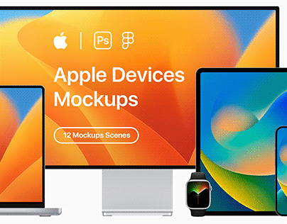 12 Apple Devices Mockups - 2023