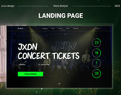 Landing Page "concert tickets"