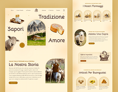 Landing page - cheese factory