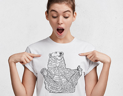 23 lined animal Illustrations for Tshirt Designs