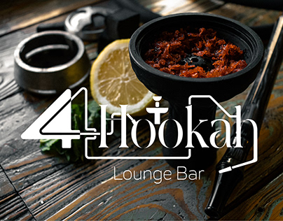 Hookah lounge bar logo design