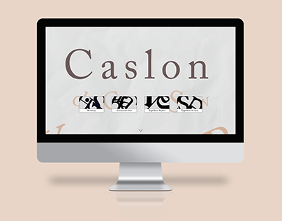 Caslon Typeface Website - Case Study