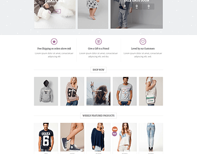 WooCommerce Fashion Website Home Page