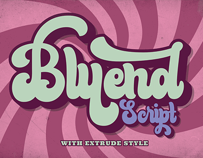 Bluend - Script Bold with Extrude Style