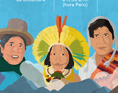 Artes para evento virtual sobre pueblos indígenas