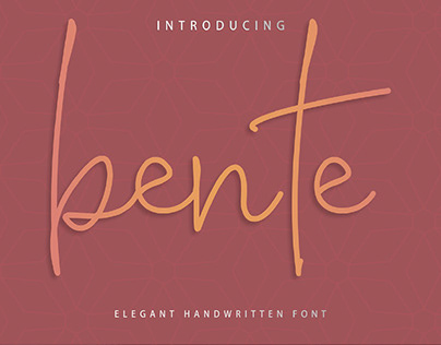 FREE | Bente Elegant Handwritten Font