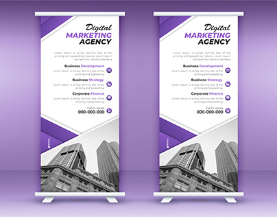 Digital marketing agency roll up banner Template