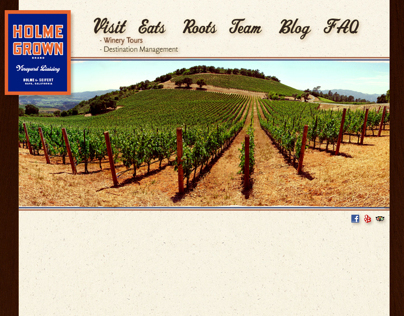Holme Grown Wine Tours Website