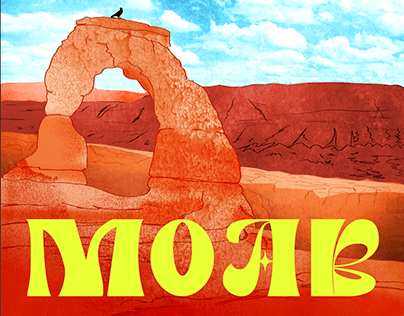 Delicate Arch Poster Illustration
