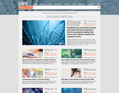 Genetics News and Research Website Design