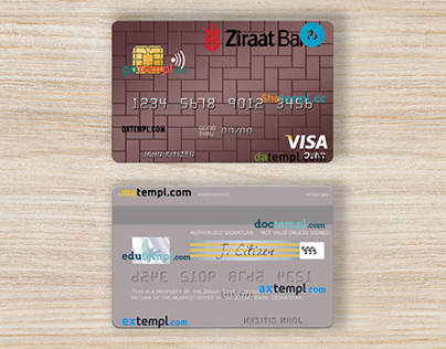 Uzbekistan Ziraat Bank visa debit card