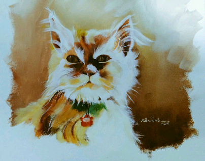 " Cat " acrilic on canvas