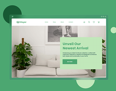 E-commerce landing page for a furniture company