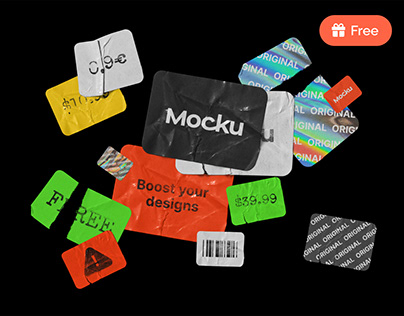 FREE | Pricing Sticker Mockups Pack