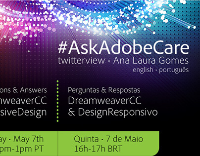 Promotional poster twitterview #AskAdobeCare