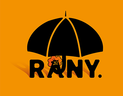 brand logo design for "RANY" stylish umbrella brand