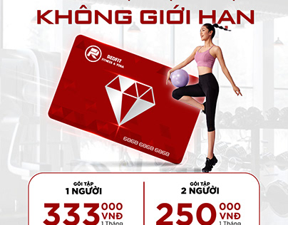 Redfit Gym standee and poster