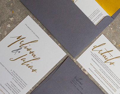 Made-to-order letterpress wedding invitations