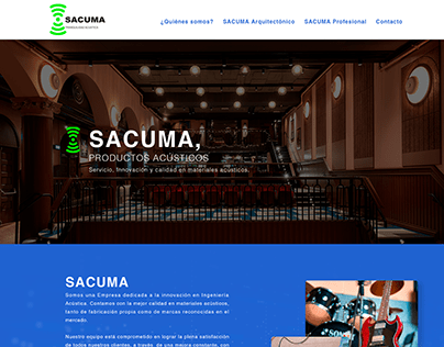 Página web para cliente Sacuma