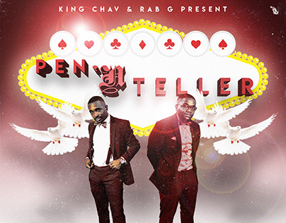 KING CHAV + RAB G "PEN 'N TELLER" ALBUM COVER ARTWORK