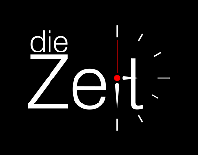 die Zeit typography logo / The Time typography Logo