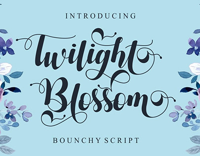 Twilight Blossom is a bouncy script font