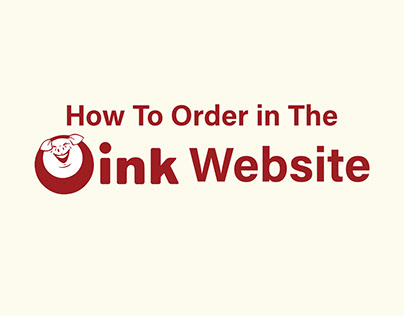 How to Order in The Oink Website