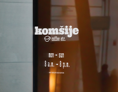 Komšije | visual identity for a specialty coffee shop