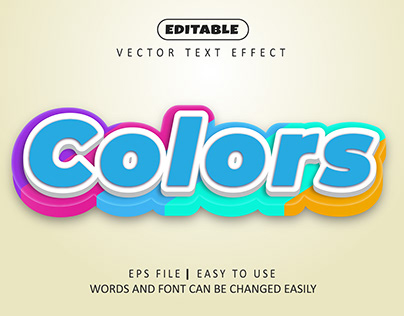 Color text effect - Editable text effect colorful