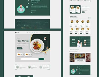 Food website template ui design