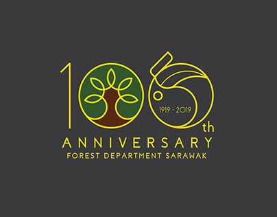 Forest Department Sarawak 100th Anniversary Logo