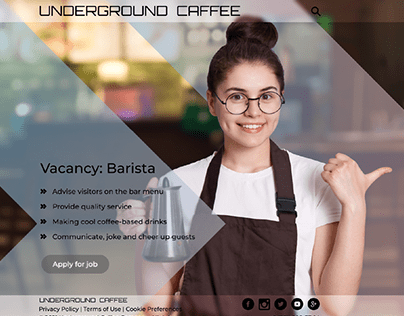 Website for Underground Caffee