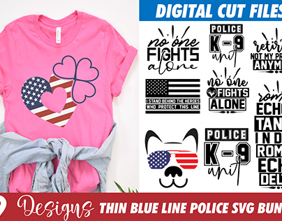 Thin Blue Line Police svg bundle
