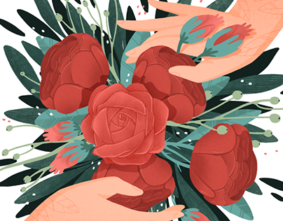 Project thumbnail - Bulgarian Roses illustration