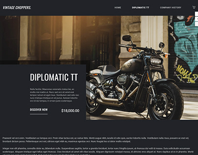 Vintage Choppers Shop Website (Diplomatic TT Page)