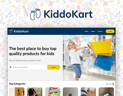 KiddoKart - Ecommerce website with products for Kids.
