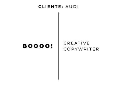 BOOOO! | Audi | Creative Copywriter
