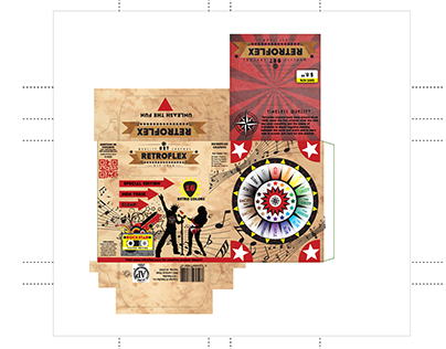 Concept Package Design: Retroflex Logo and Crayon Box
