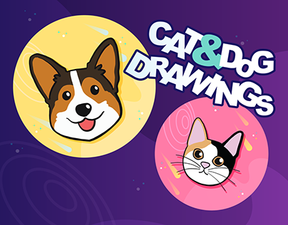 Cat&Dog Drawings for Dogapollo Brand