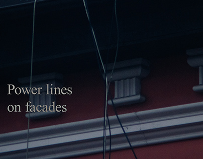 Power lines on facades