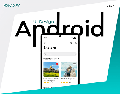 Android Presentation for a Travel App|Nomadify