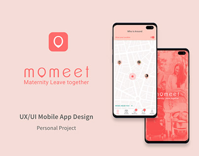 Momeet mobile app UX/UI design
