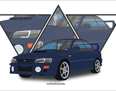 Subaru Impreza Vector Art Design