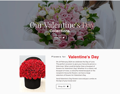 Our Valentine's Day Wix Website Landing Page