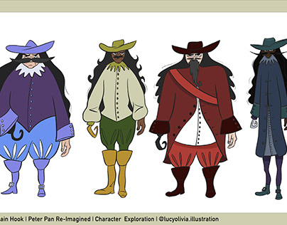 Captain Hook Character Explorations