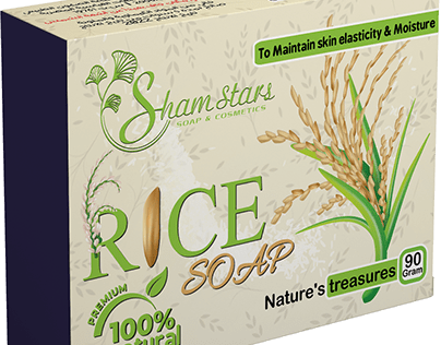 Natural Soap, Rice - sham Stars
