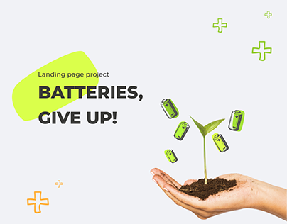 Landing page for battery recycling project