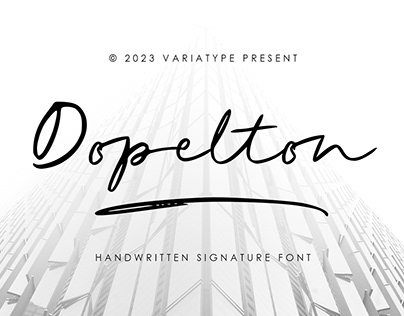 Dopelton Signature Font