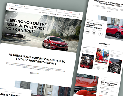 Auto Service, Car Repair Website | Landing Page Design