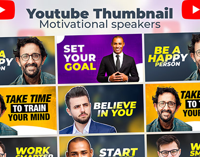 Youtube thumbnail design for motivational speaker